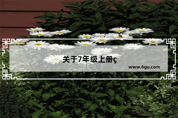 关于7年级上册的历史故事