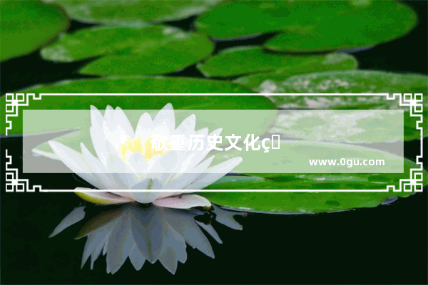 敬重历史文化的句子