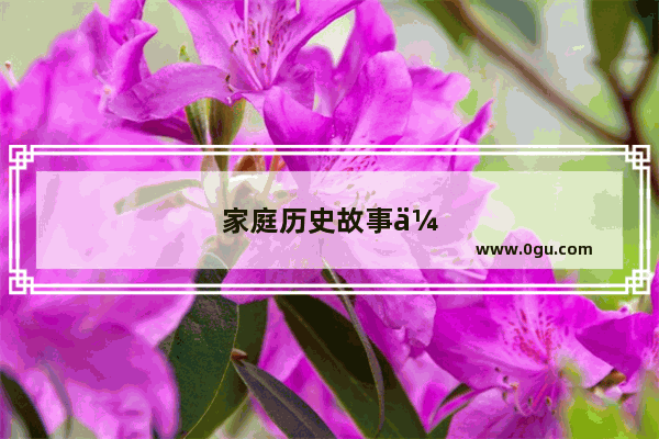 家庭历史故事会手抄报模板图片