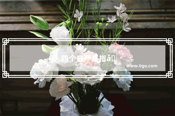 四个最严是指哪几个方面的内容