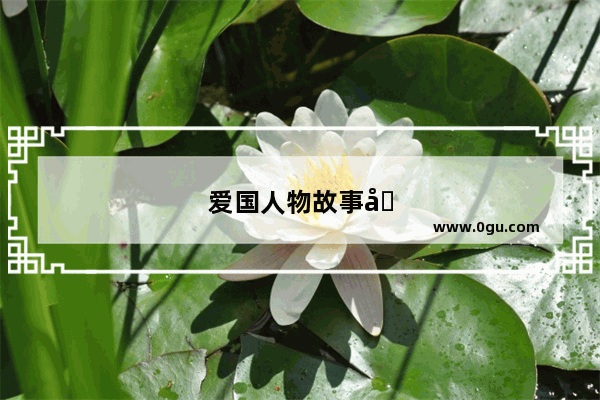 爱国人物故事十篇简短