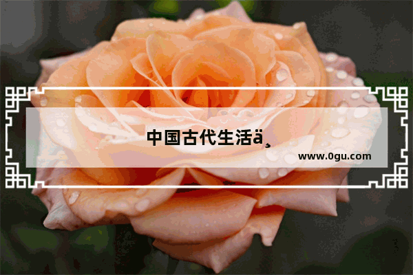 中国古代生活丛书pdf