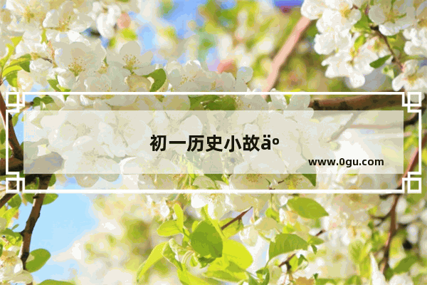 初一历史小故事300字