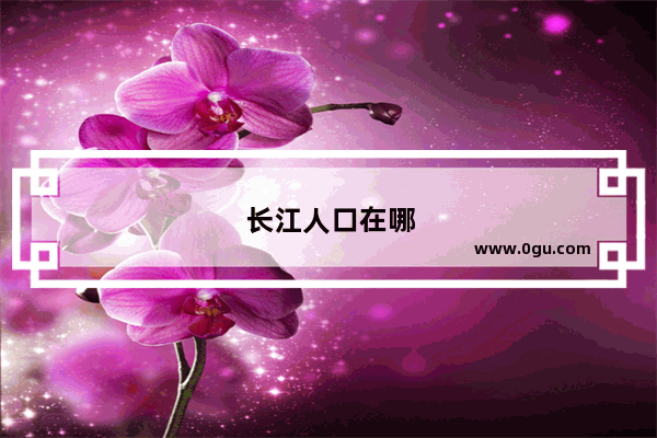 长江人口在哪
