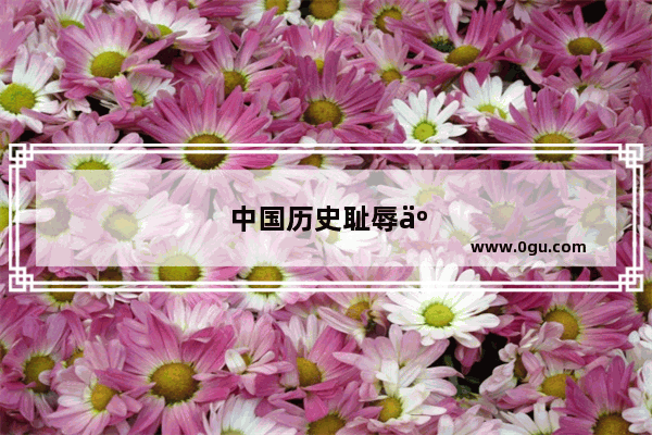 中国历史耻辱事件简写