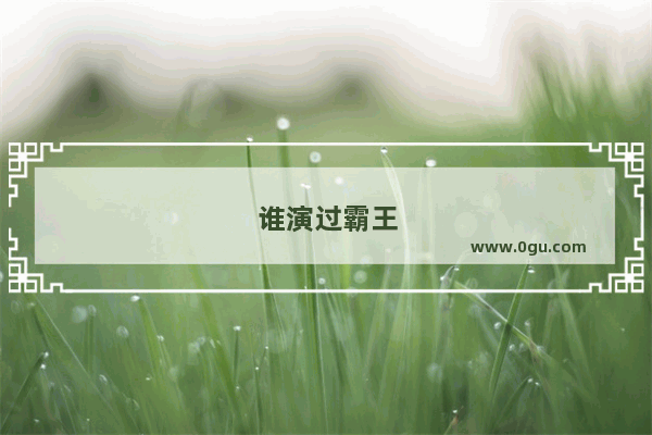 谁演过霸王