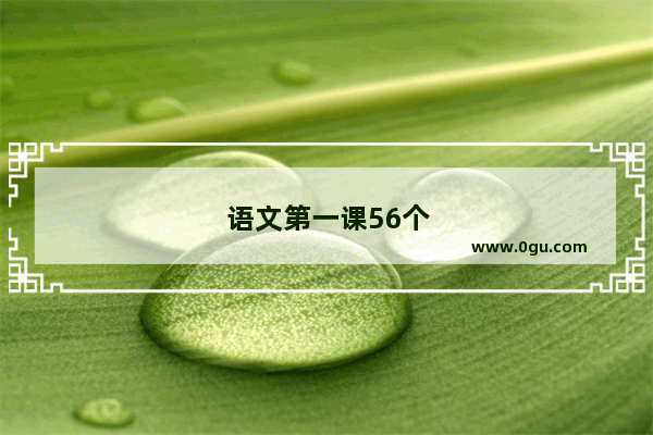 语文第一课56个民族介绍