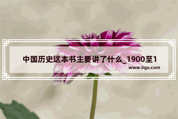 中国历史这本书主要讲了什么_1900至1949的中国发展史