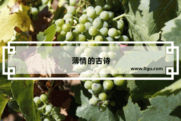 薄情的古诗