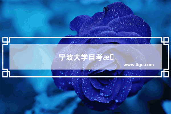 宁波大学自考本科学士学位证申请条件