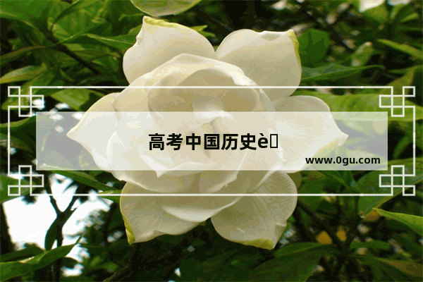 高考中国历史考点分析
