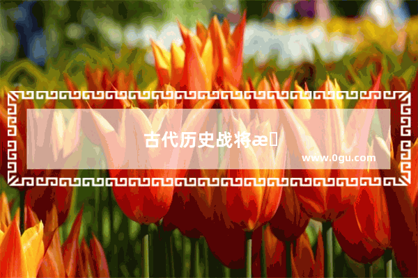 古代历史战将故事简介