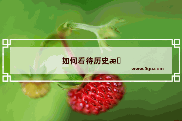 如何看待历史文化论文