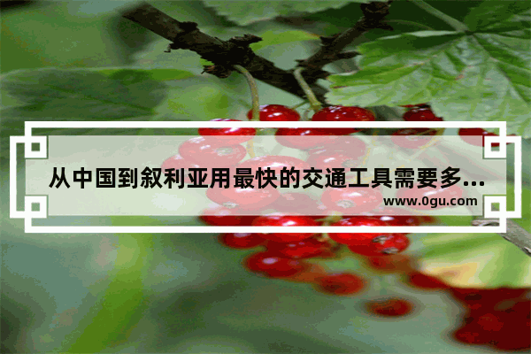 从中国到叙利亚用最快的交通工具需要多少时间到达 叙利亚对中国历史