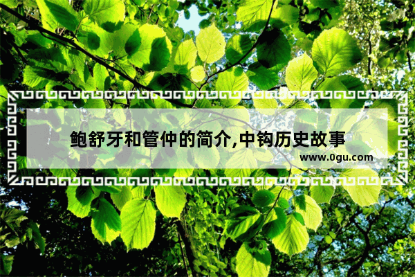 鲍舒牙和管仲的简介,中钩历史故事