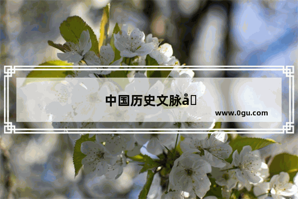 中国历史文脉在哪里？