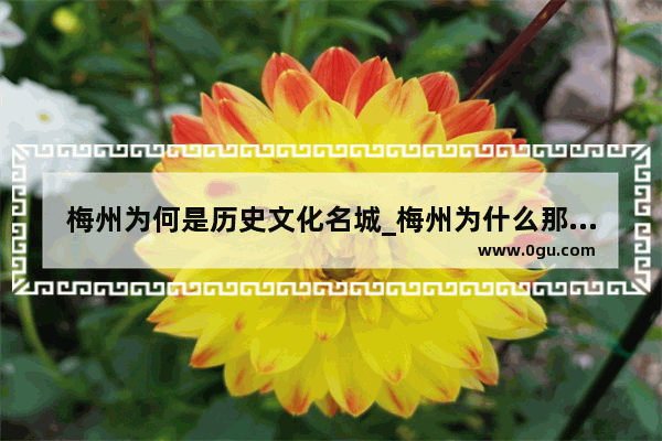 梅州为何是历史文化名城_梅州为什么那么多客家人