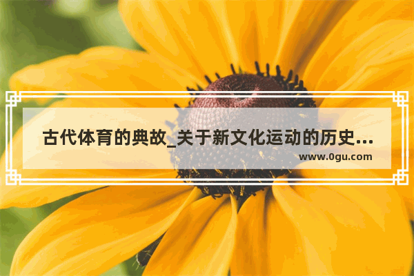 古代体育的典故_关于新文化运动的历史小故事