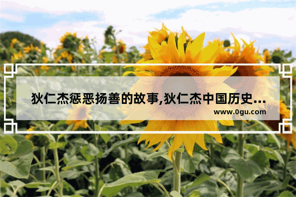 狄仁杰惩恶扬善的故事,狄仁杰中国历史故事