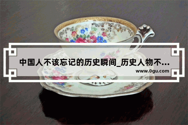 中国人不该忘记的历史瞬间_历史人物不该遗忘
