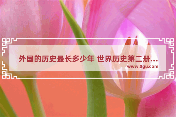 外国的历史最长多少年 世界历史第二册印度