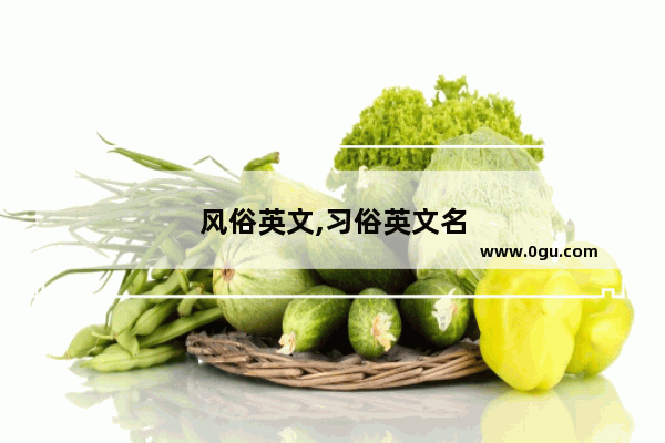 风俗英文,习俗英文名