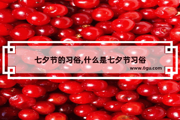 七夕节的习俗,什么是七夕节习俗