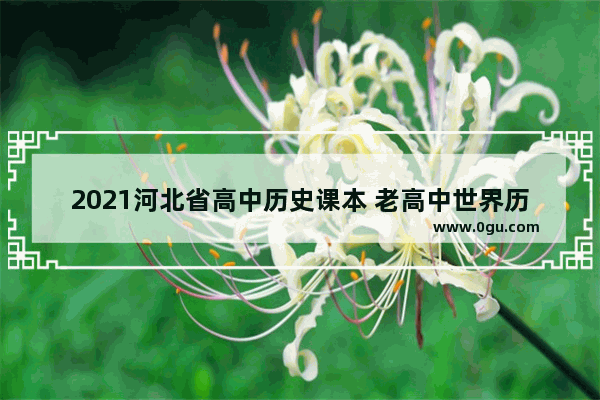 2021河北省高中历史课本 老高中世界历史课本
