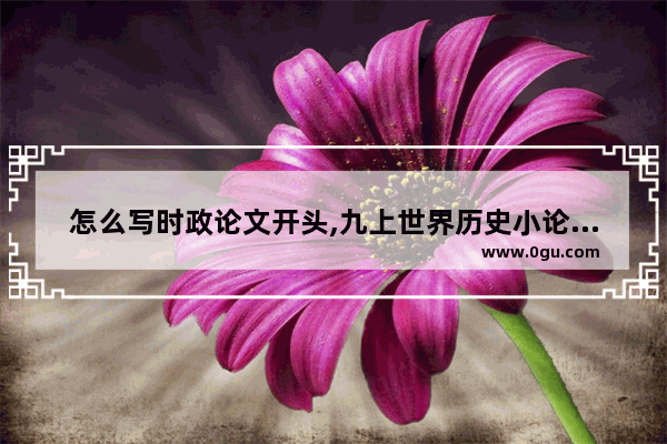 怎么写时政论文开头,九上世界历史小论文开头
