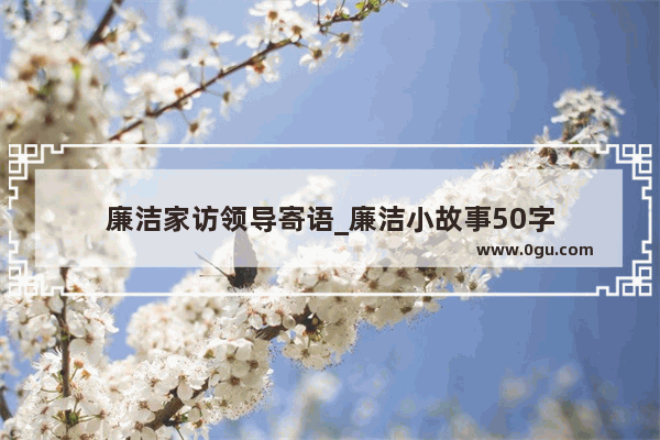 廉洁家访领导寄语_廉洁小故事50字