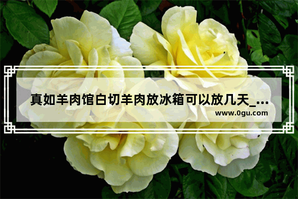 真如羊肉馆白切羊肉放冰箱可以放几天_希波羊肉串是真羊肉吗