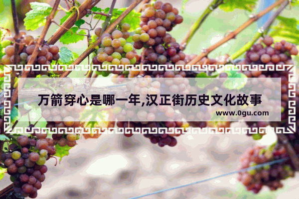 万箭穿心是哪一年,汉正街历史文化故事