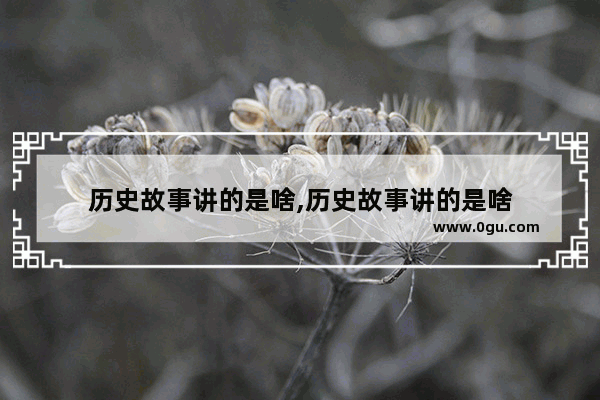 历史故事讲的是啥,历史故事讲的是啥