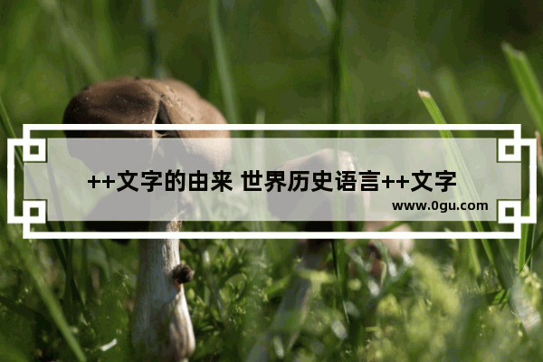 ++文字的由来 世界历史语言++文字