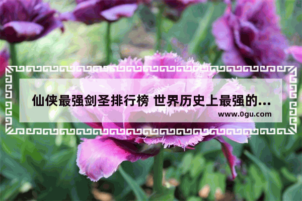 仙侠最强剑圣排行榜 世界历史上最强的剑圣