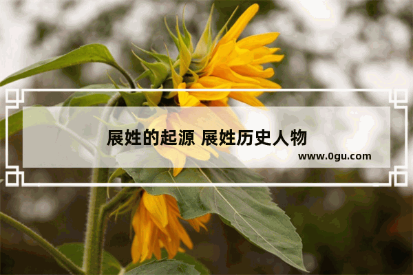 展姓的起源 展姓历史人物