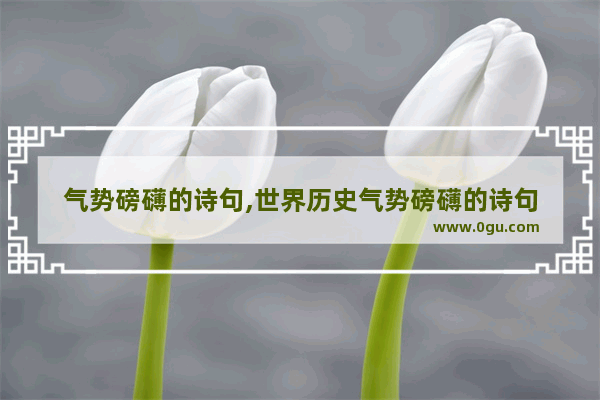 气势磅礴的诗句,世界历史气势磅礴的诗句