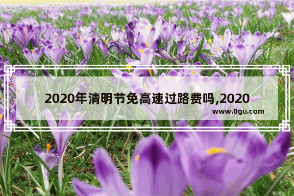 2020年清明节免高速过路费吗,2020清明节习俗