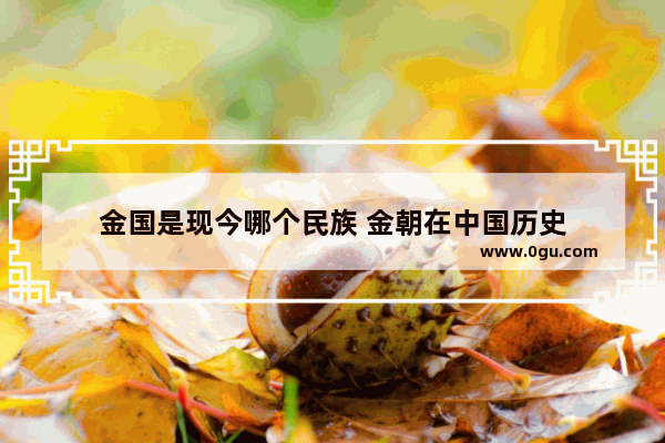 金国是现今哪个民族 金朝在中国历史