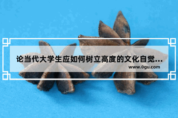 论当代大学生应如何树立高度的文化自觉和文化自信,传播历史文化坚定文化自信