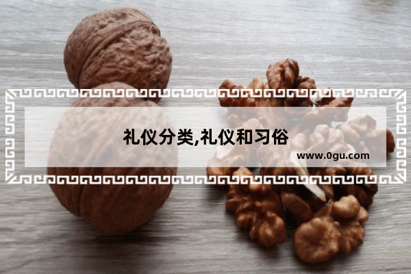 礼仪分类,礼仪和习俗