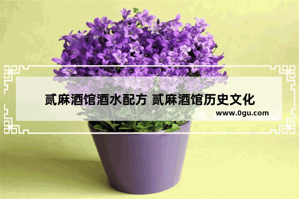 贰麻酒馆酒水配方 贰麻酒馆历史文化