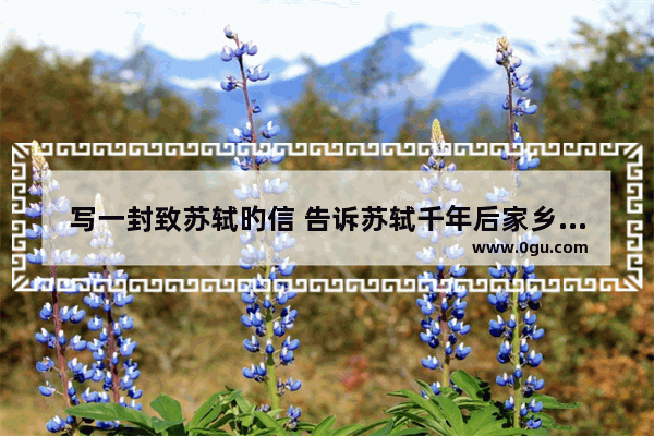 写一封致苏轼旳信 告诉苏轼千年后家乡旳面貌_米芾VS苏东坡 谁的字写得好一些