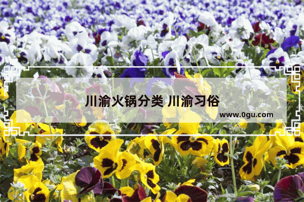 川渝火锅分类 川渝习俗
