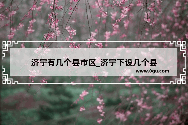 济宁有几个县市区_济宁下设几个县