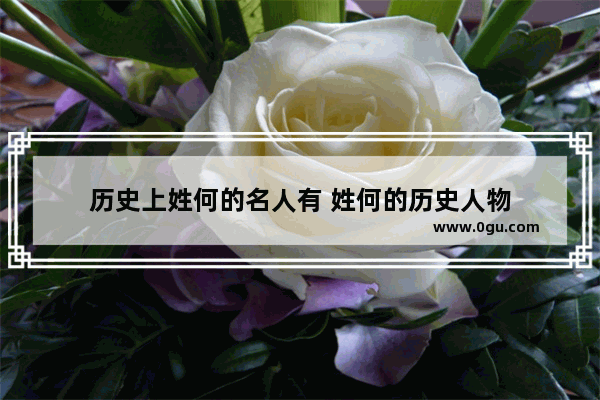 历史上姓何的名人有 姓何的历史人物