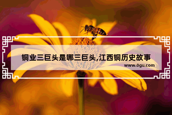 铜业三巨头是哪三巨头,江西铜历史故事