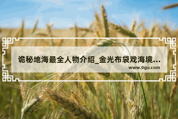 诡秘地海最全人物介绍_金光布袋戏海境人物