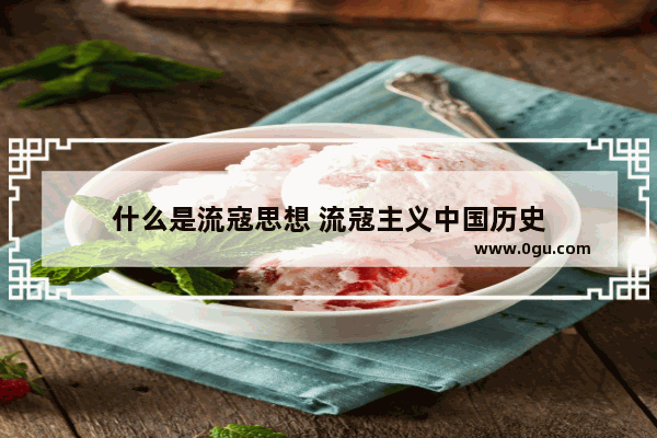 什么是流寇思想 流寇主义中国历史
