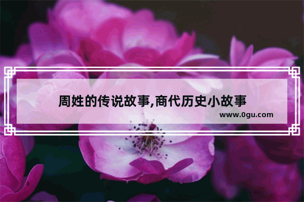 周姓的传说故事,商代历史小故事